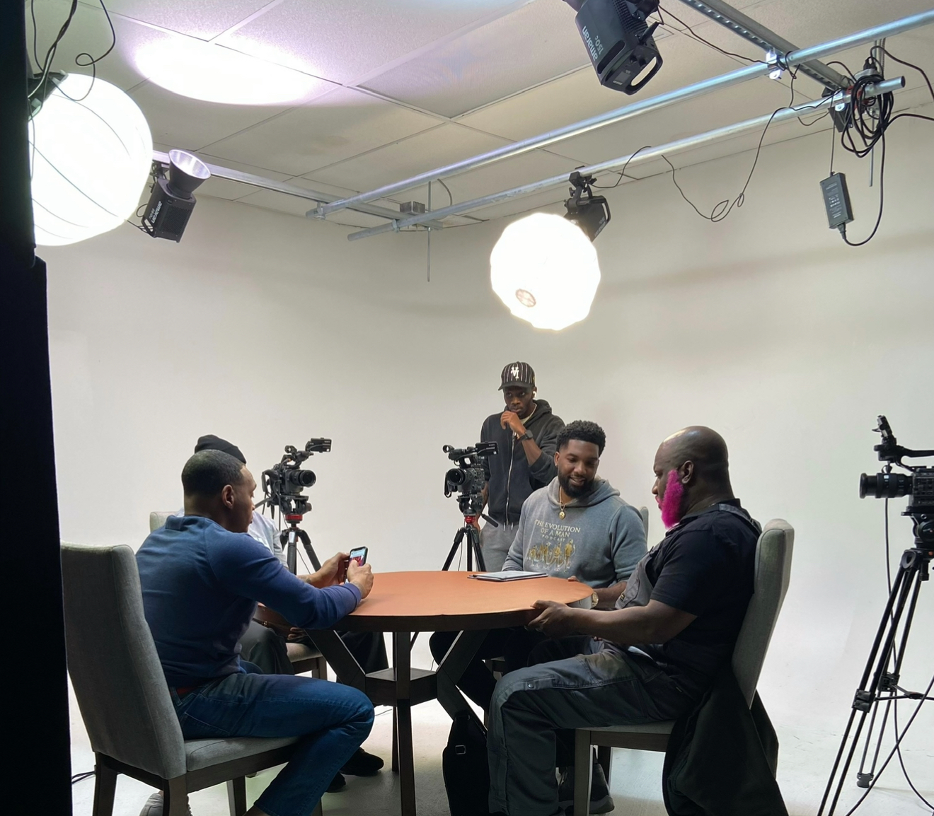 Podcast roundtable production featuring Dr. Joshua Randall